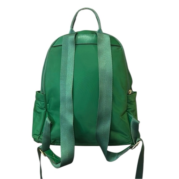 Tory Burch Ella Logo Nylon Adjustable Dual Zip Compartment Backpack in Arugula - Picture 3 of 16